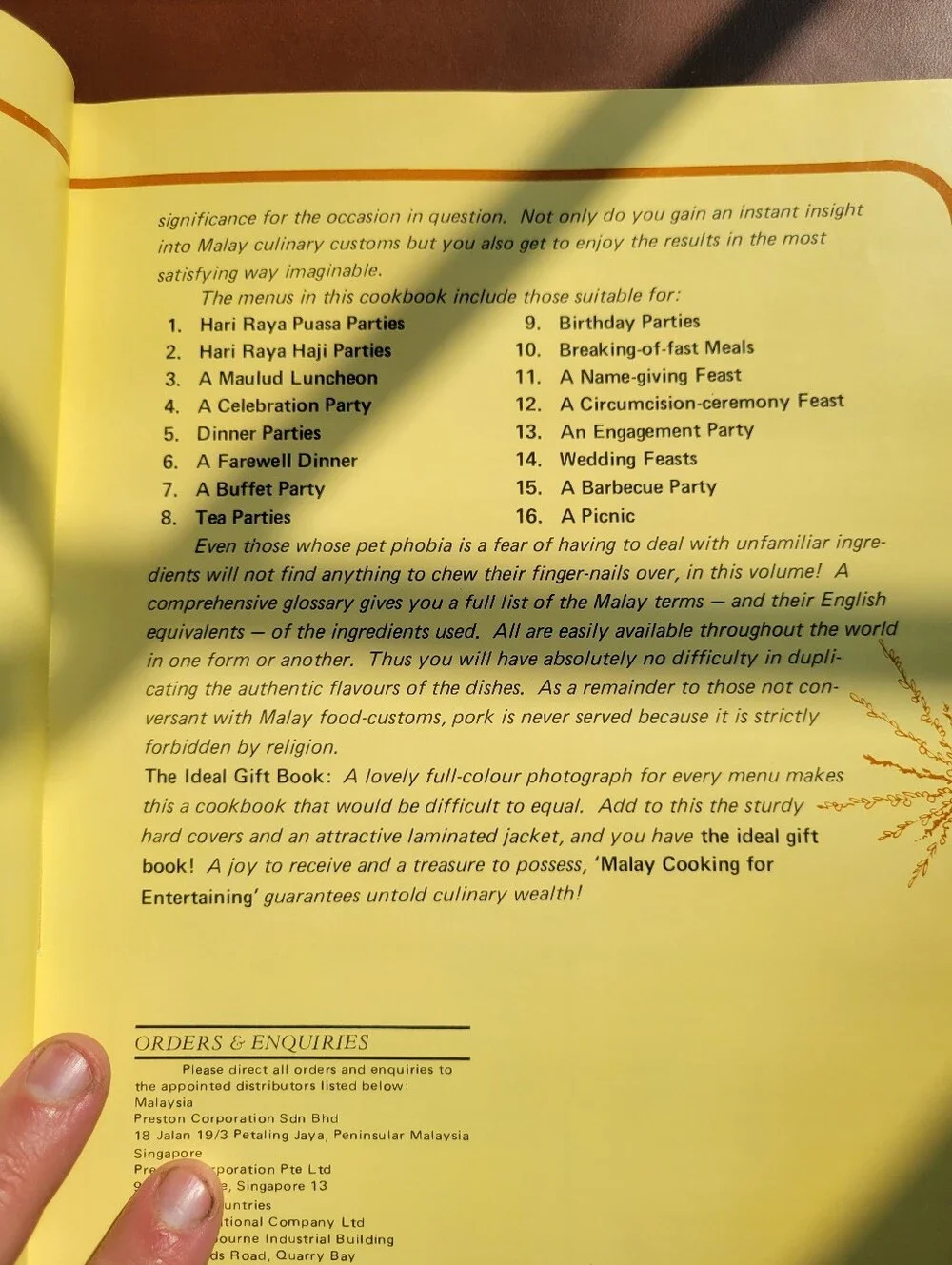 Vintage Malay Cooking for Entertaining Cookbook